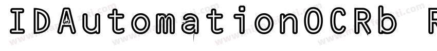 IDAutomationOCRb Regular字体转换